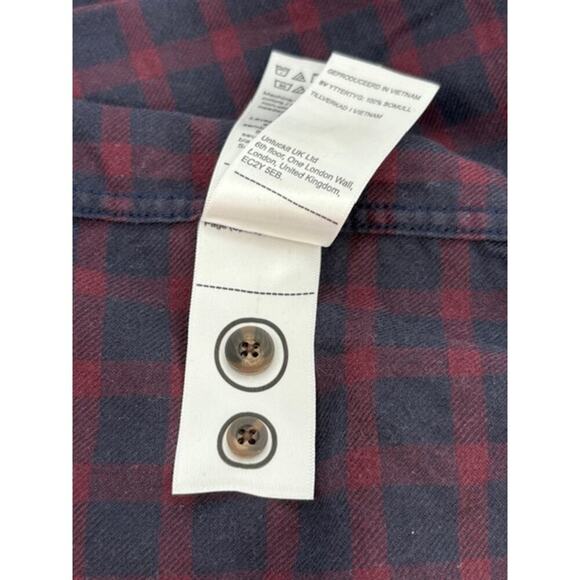 UNTUCKit Red and Blue 100% Cotton Long Sleeve Button Up Shirt - Medium - Picture 7 of 7